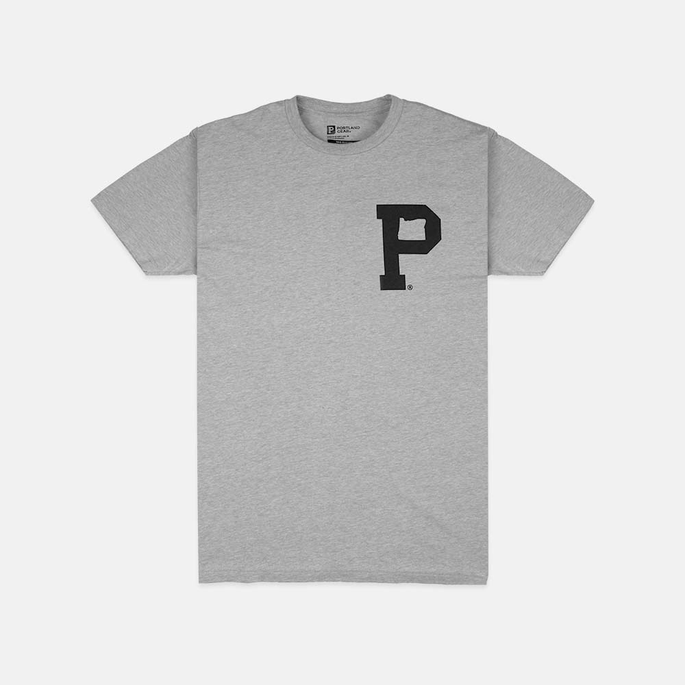 Soft-Blend Rose City "P" Tee - Grey - Stiles Supply Co.