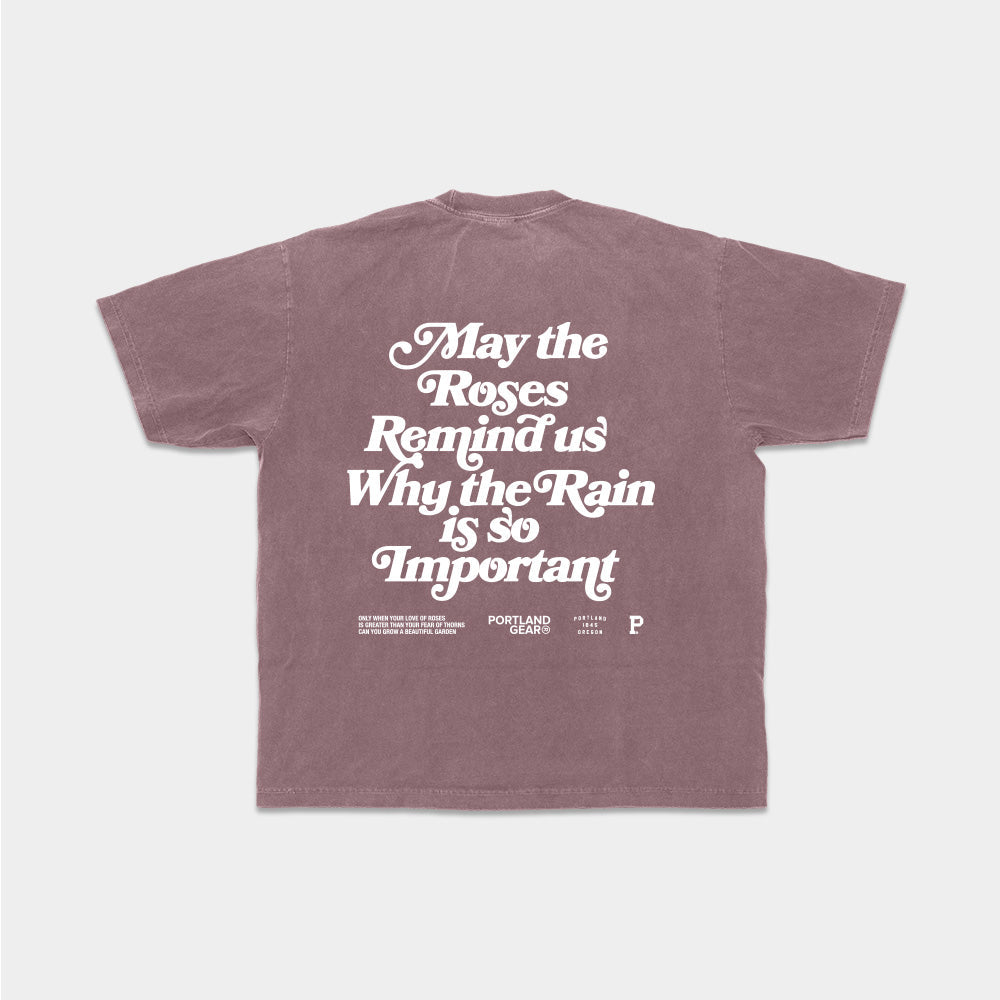 All-American Slogan Tee - Mauve - Stiles Supply Co.