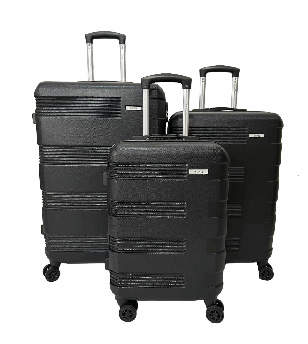 Mirage Polli Hard Shell Lightweight 3 Piece Luggage Set - Stiles Supply Co.