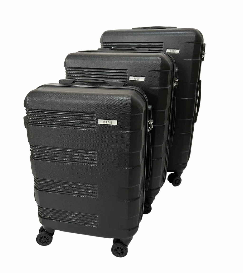 Mirage Polli Hard Shell Lightweight 3 Piece Luggage Set - Stiles Supply Co.