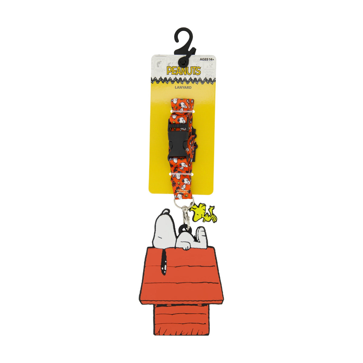 Peanuts Snoopy & Woodstock Doghouse Orange ID Lanyard - Stiles Supply Co.