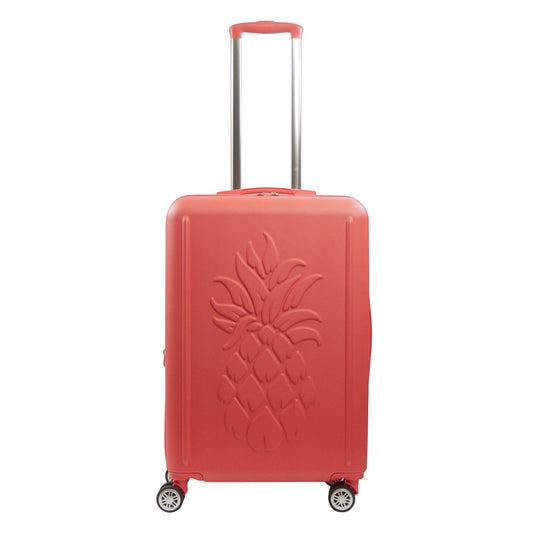 Tommy Bahama 26.5" Coral Hard-Sided 3D Pineapple Luggage with Drawstring Bag - Stiles Supply Co.