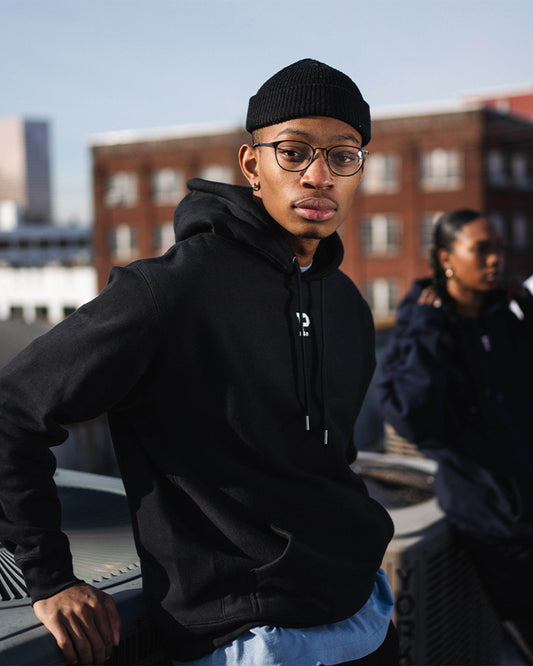 HeavyKnit Centerpiece Hoodie - Black