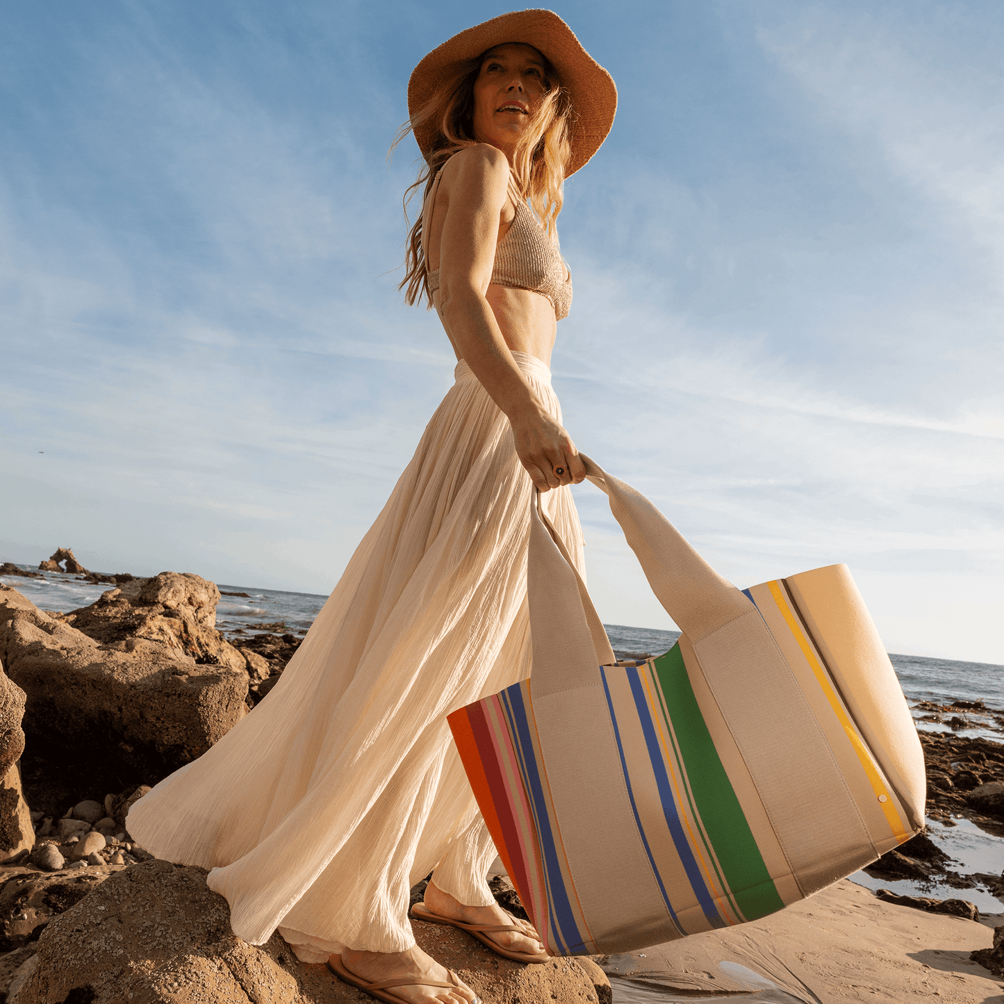 State Bags Rainbow Wellington Cabana Tote | Award Winning, Limited Edition - Stiles Supply Co.