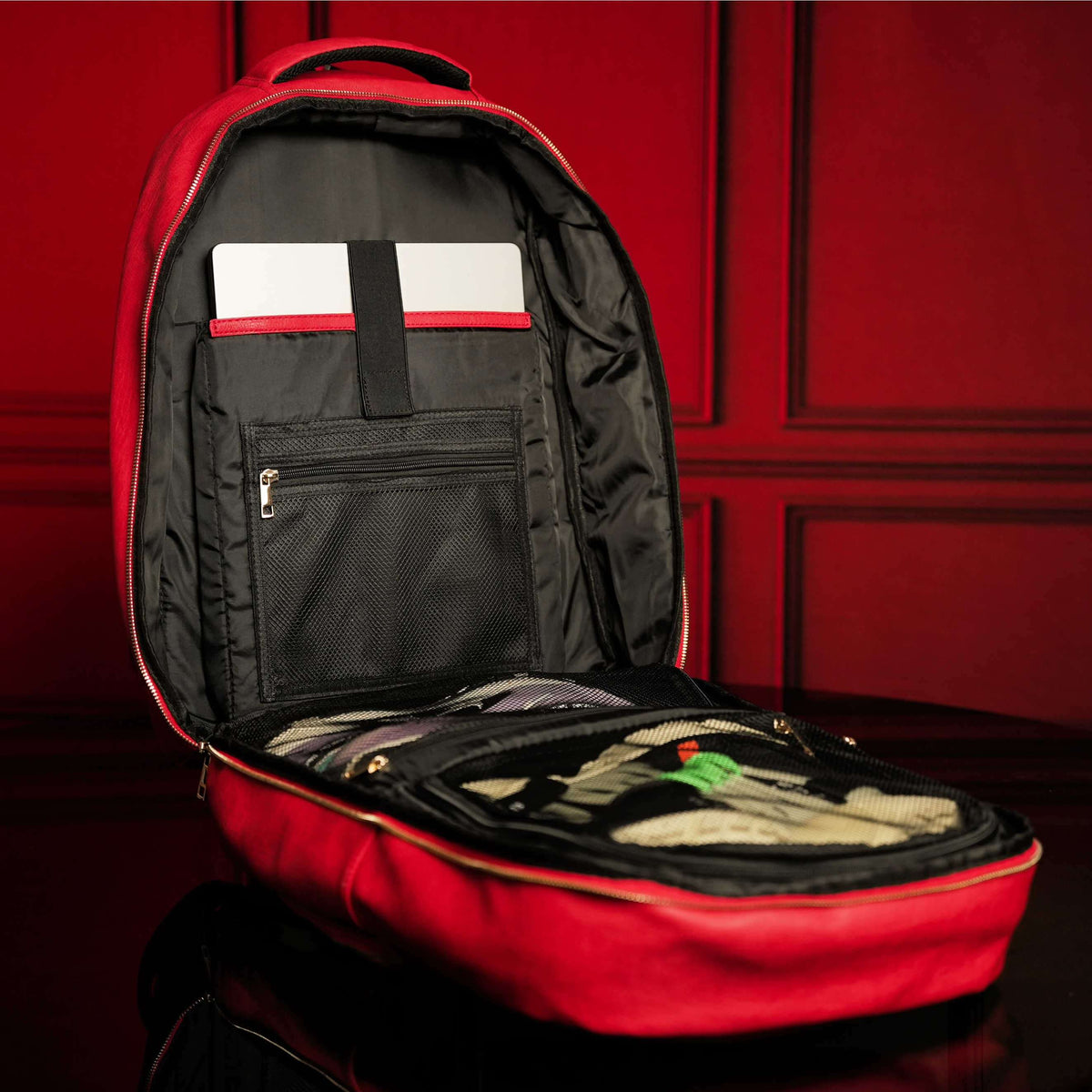 Sole Premise Red Leather Commuter Bag