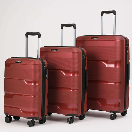 Sole Premise Red Hardcase 3-Piece Luggage Set