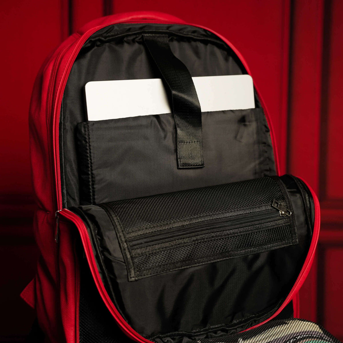 Sole Premise Red Leather Luxury Carry-On Patented Backpack (Only 300 Made)