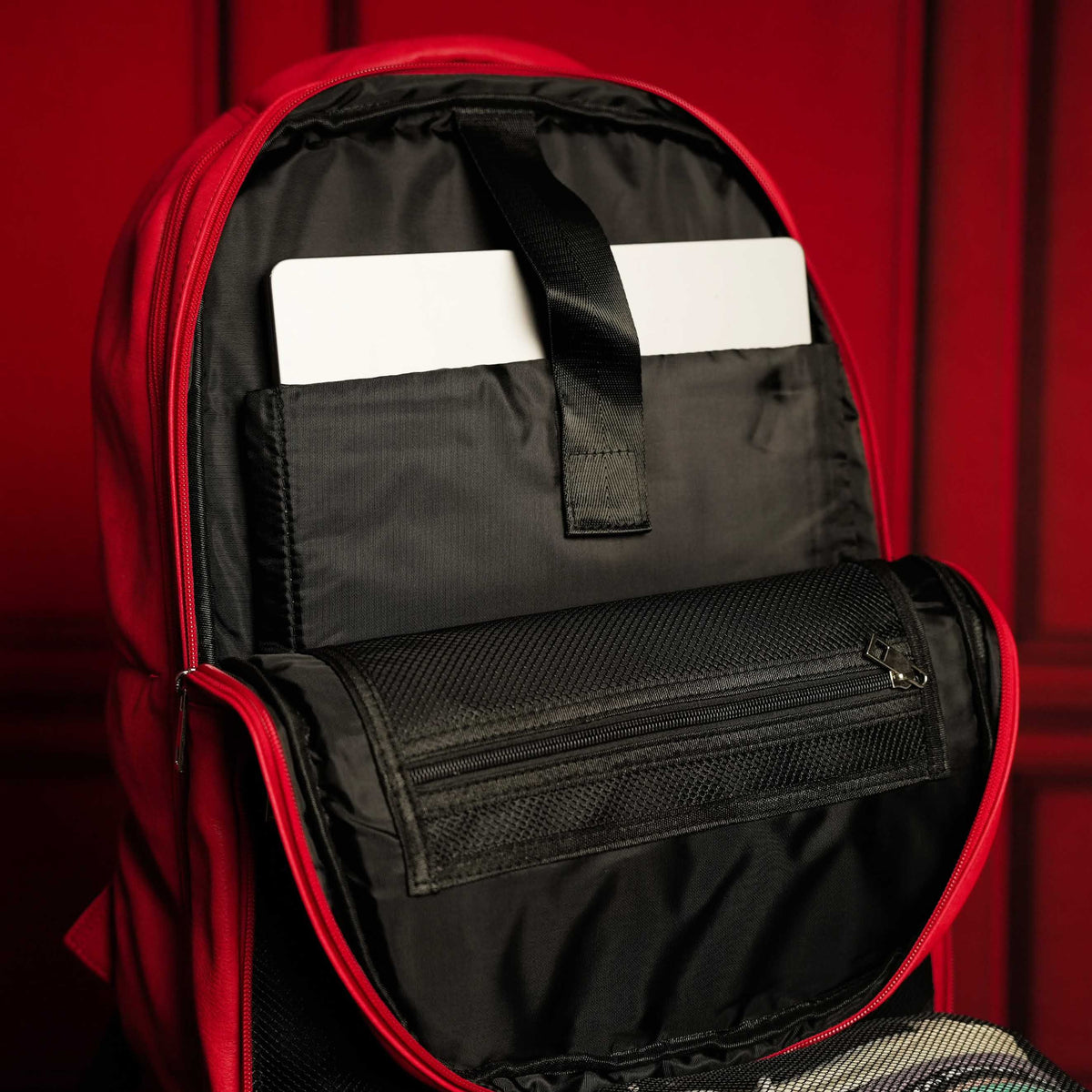 Sole Premise Red Leather Patented Shoe Bag (XL Design)