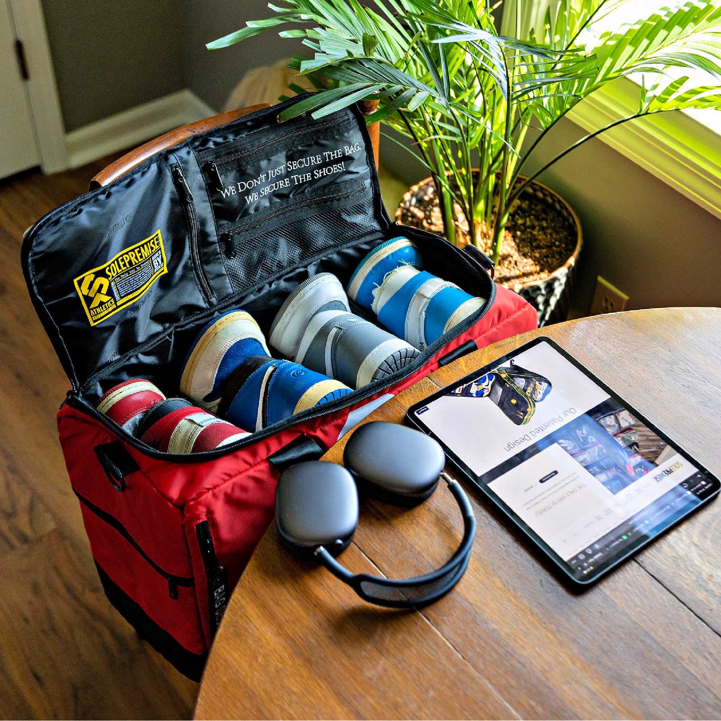 Sole Premise Red Sneaker Duffle Bag