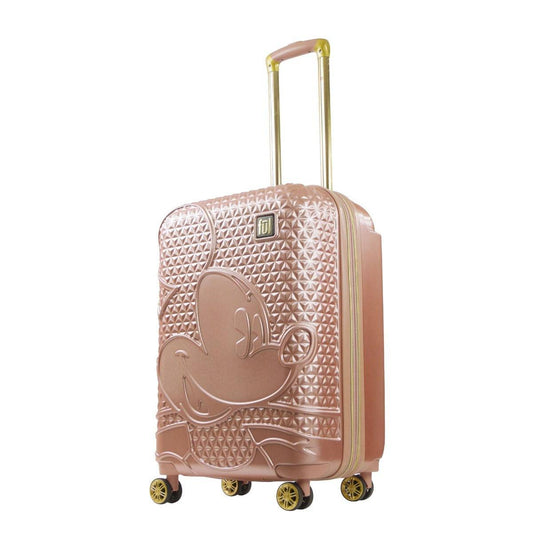 Mickey Mouse Rolling Luggage FŪL Disney Luggage 26" Rose Gold - Stiles Supply Co.