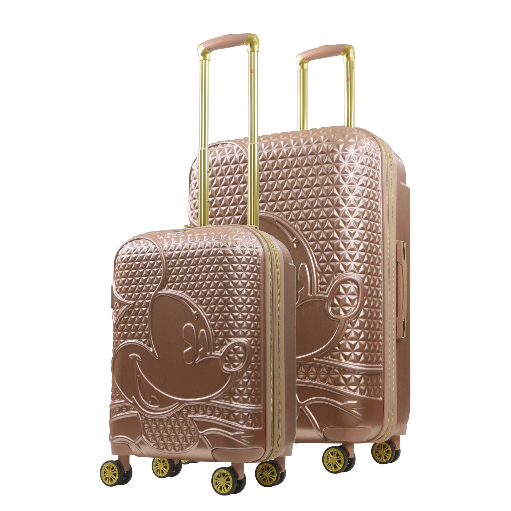 Disney Mickey Mouse Rolling Suitcases 2 Piece Set Rose Gold - Stiles Supply Co.