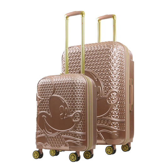 Disney Mickey Mouse Rolling Suitcases 2 Piece Set Rose Gold - Stiles Supply Co.