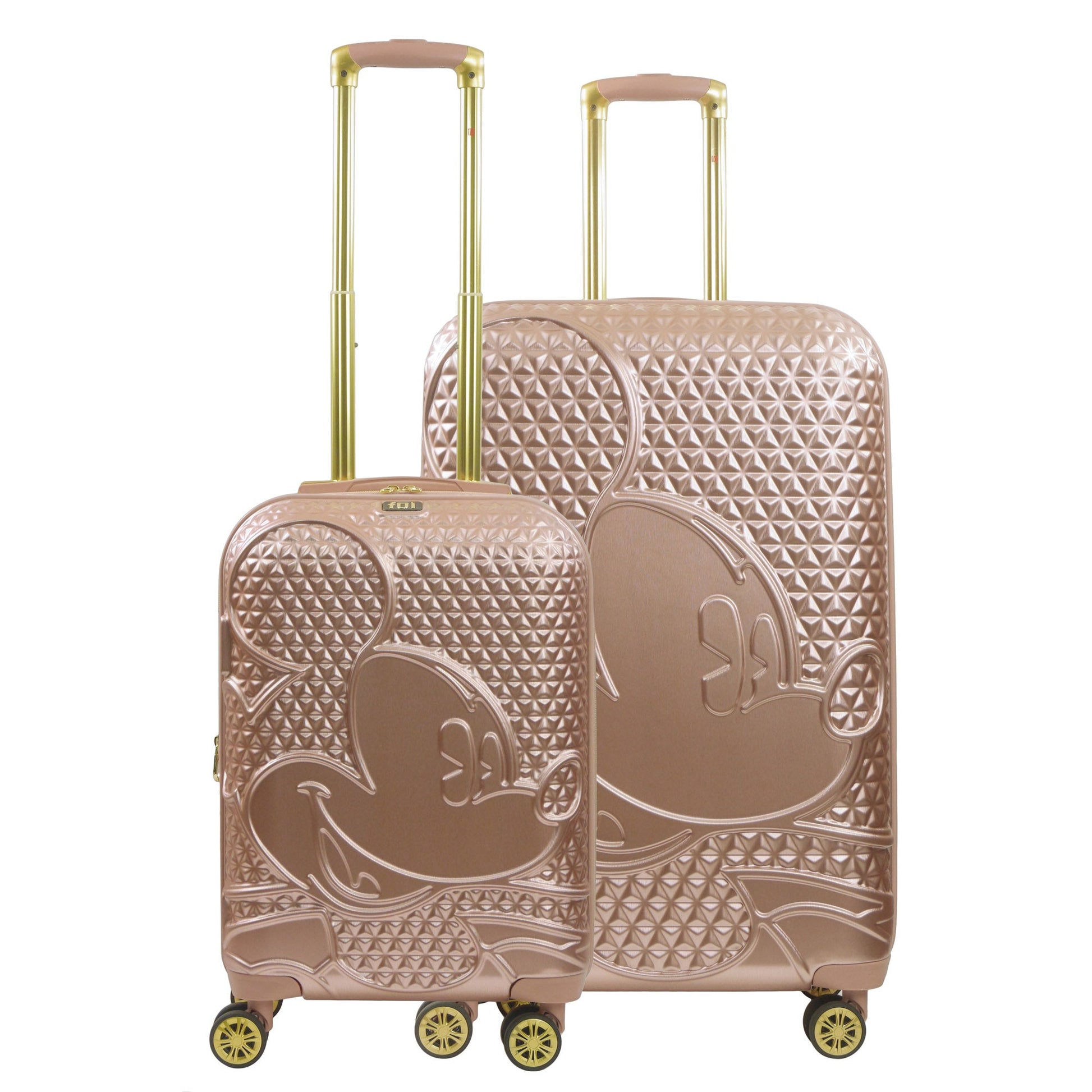 Disney Mickey Mouse Rolling Suitcases 2 Piece Set Rose Gold - Stiles Supply Co.