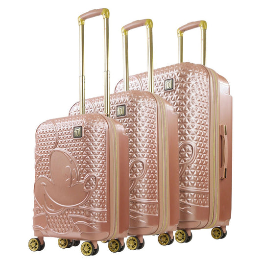 Disney Mickey Mouse Rolling Suitcases 3 Piece Set Rose Gold - Stiles Supply Co.