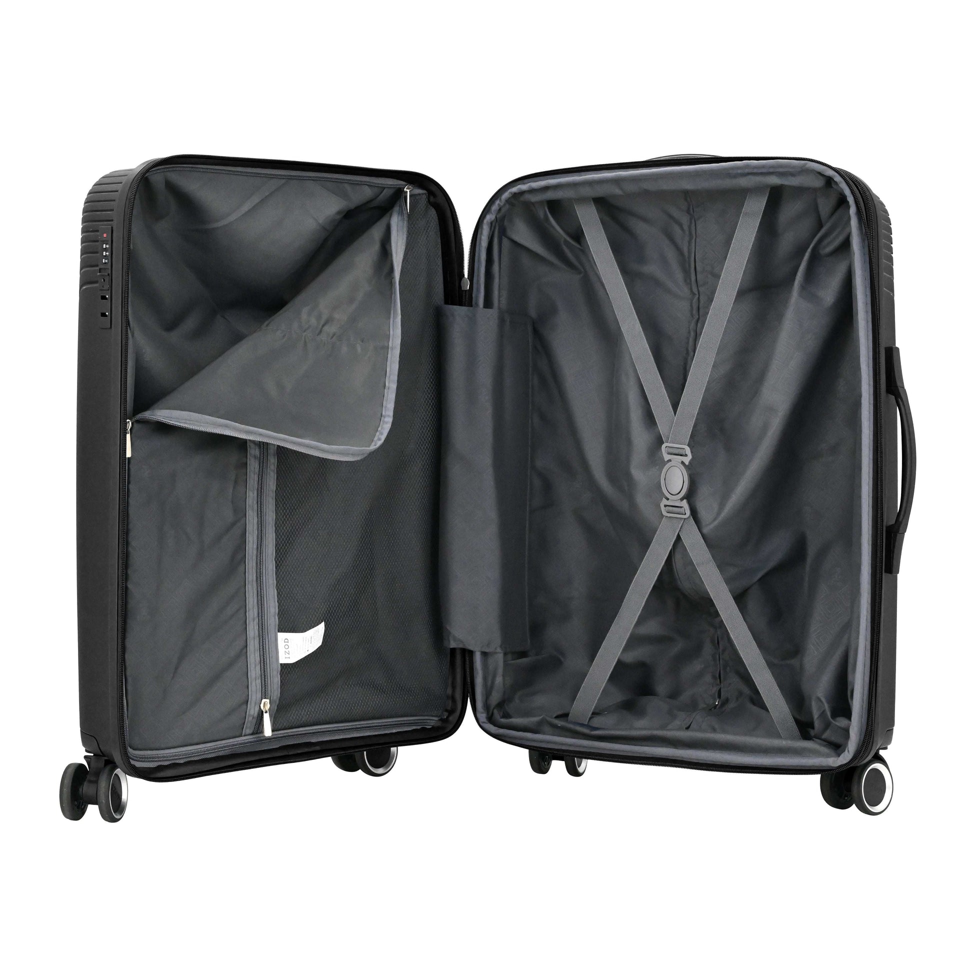 IZOD Sabina Premium Lightweight Hard Shell 3 Piece Luggage Set - Stiles Supply Co.