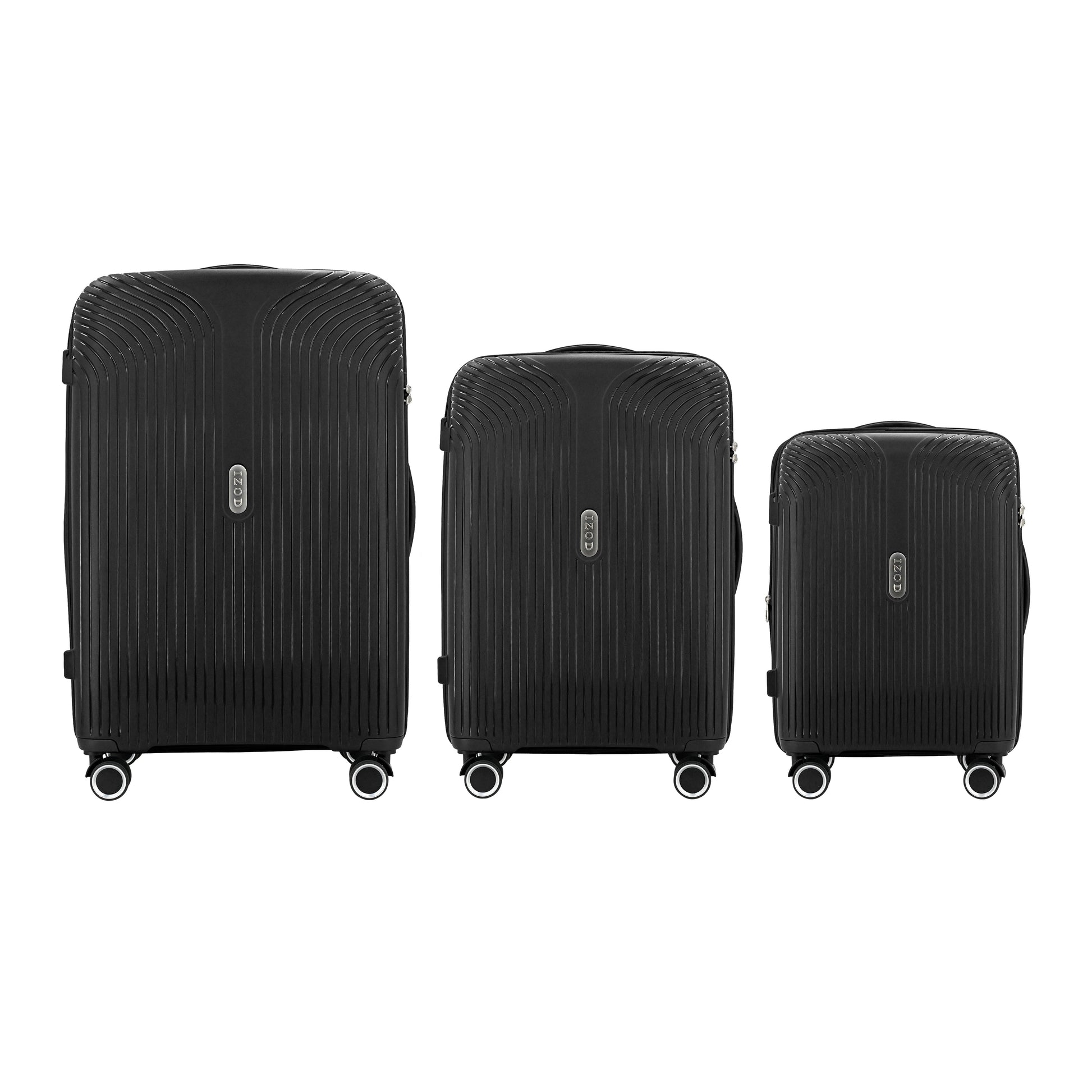 IZOD Sabina Premium Lightweight Hard Shell 3 Piece Luggage Set - Stiles Supply Co.