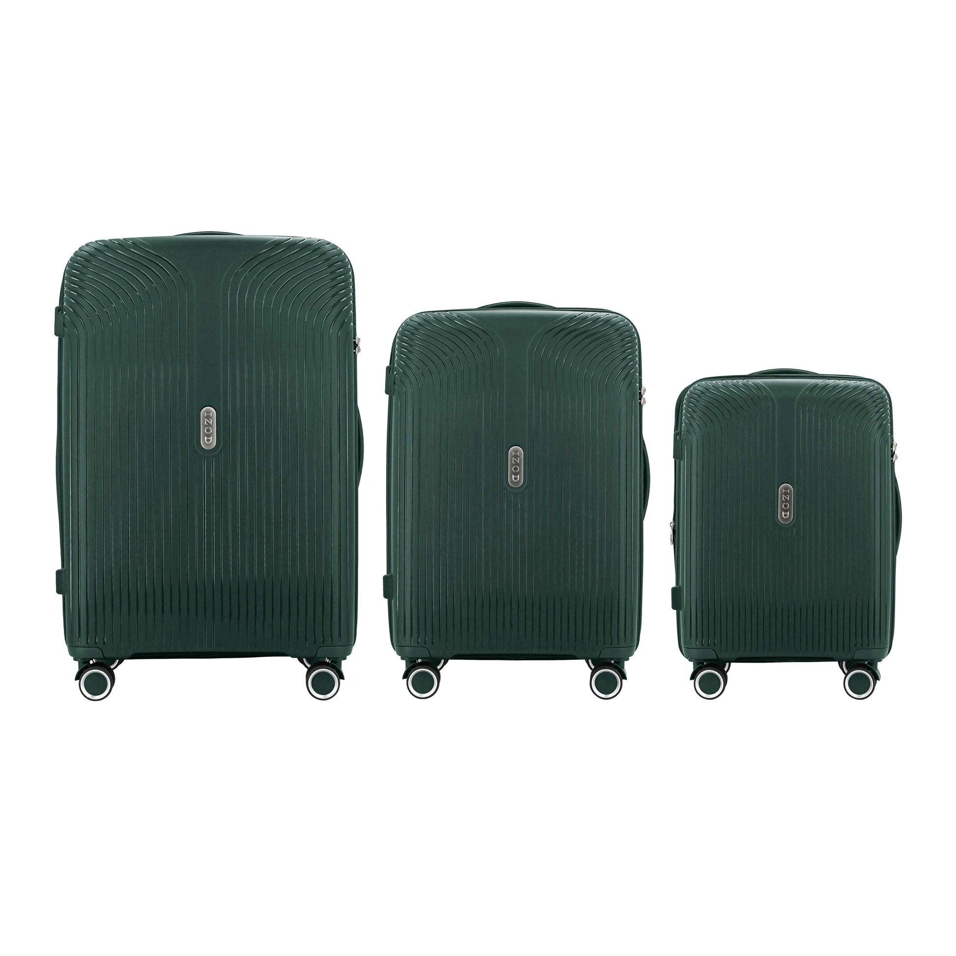 IZOD Sabina Premium Lightweight Hard Shell 3 Piece Luggage Set - Stiles Supply Co.