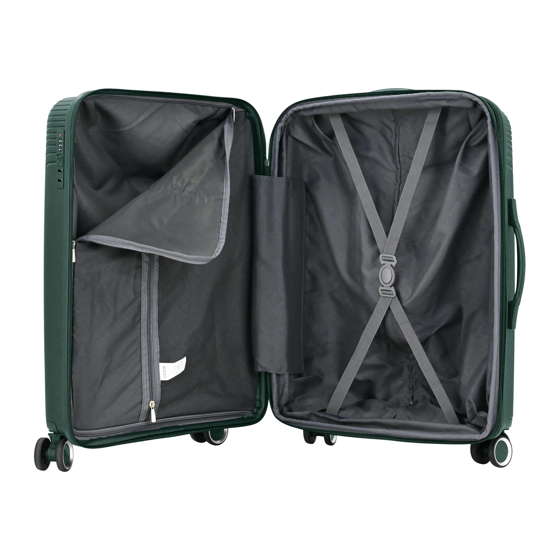 IZOD Sabina Premium Lightweight Hard Shell 3 Piece Luggage Set - Stiles Supply Co.