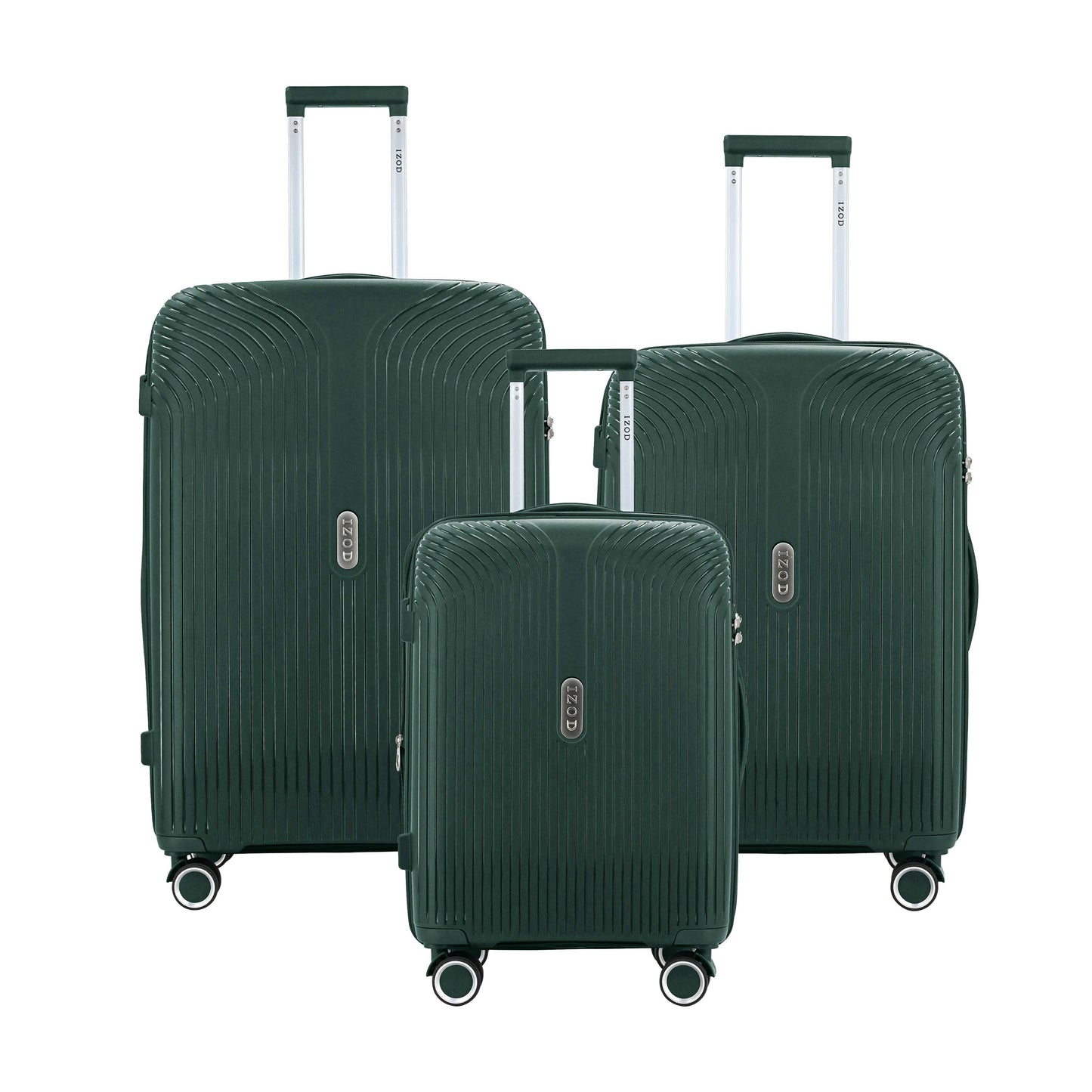 IZOD Sabina Premium Lightweight Hard Shell 3 Piece Luggage Set - Stiles Supply Co.