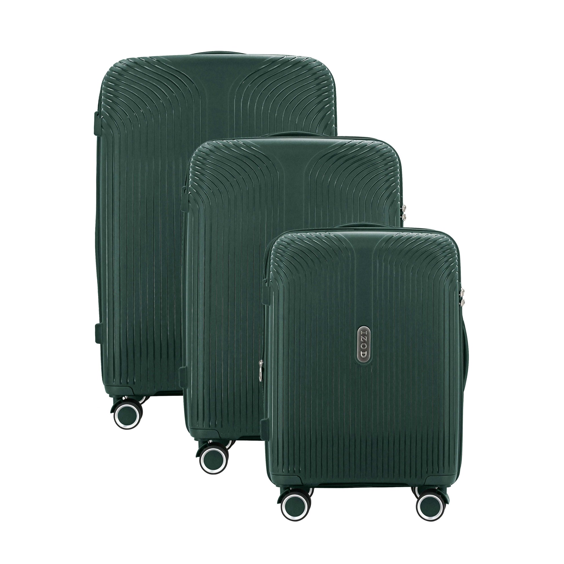 IZOD Sabina Premium Lightweight Hard Shell 3 Piece Luggage Set - Stiles Supply Co.