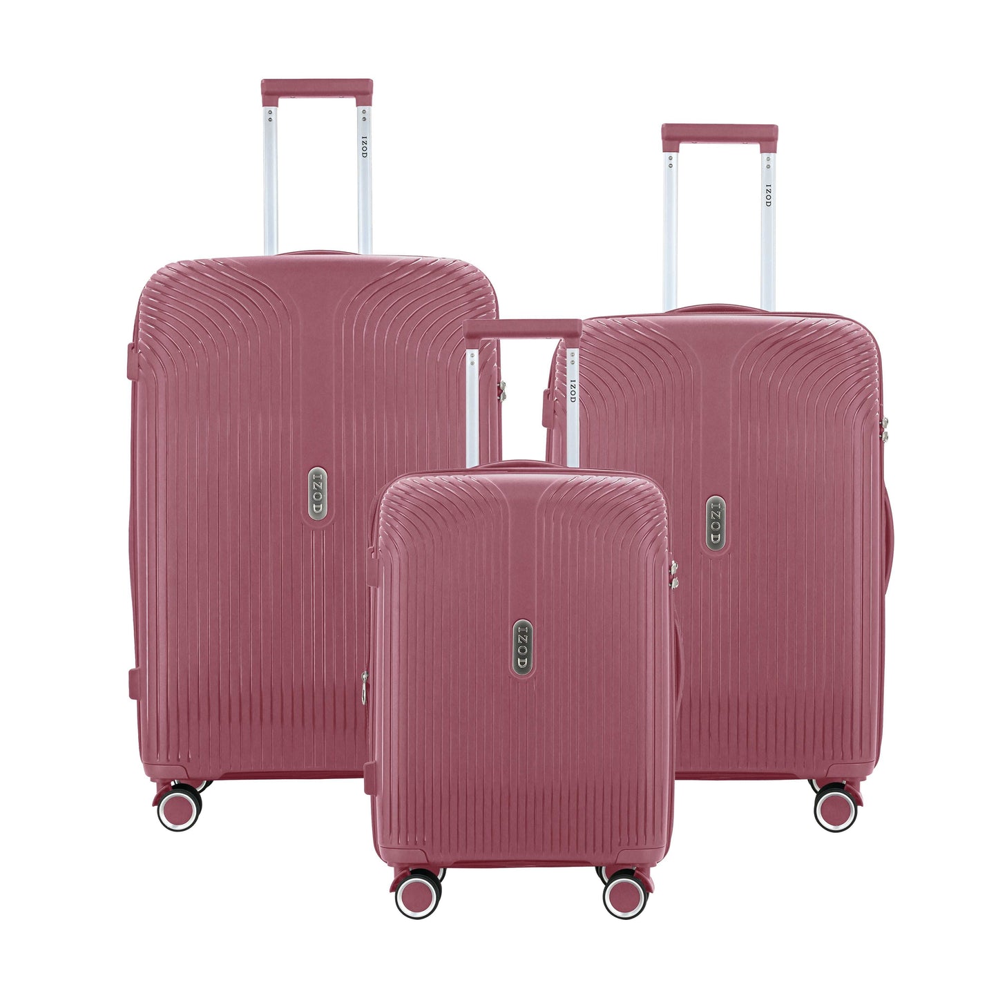 IZOD Sabina Premium Lightweight Hard Shell 3 Piece Luggage Set - Stiles Supply Co.