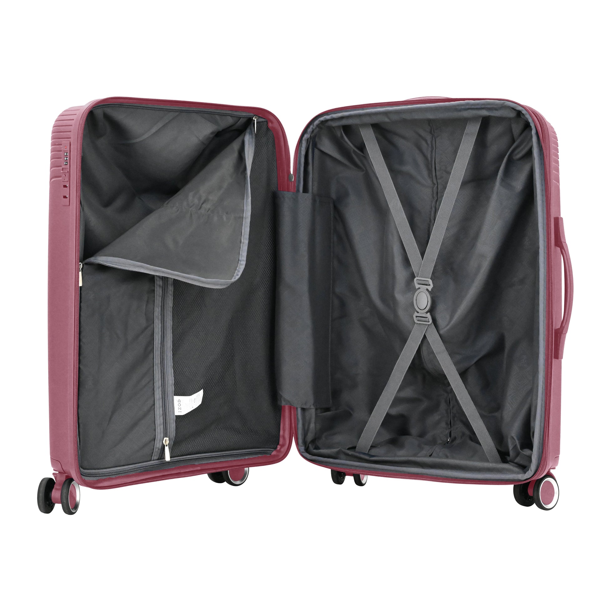 IZOD Sabina Premium Lightweight Hard Shell 3 Piece Luggage Set - Stiles Supply Co.