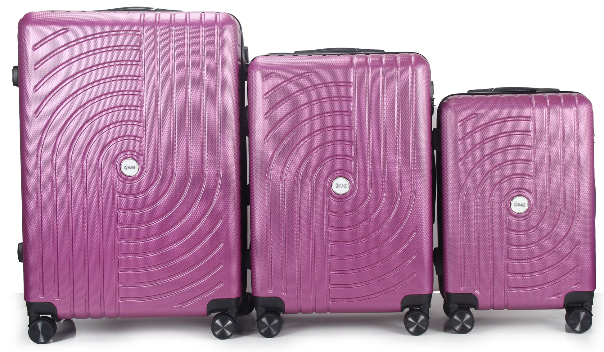 Mirage Sally Hard Shell Lightweight 3 Piece Luggage Set - Stiles Supply Co.
