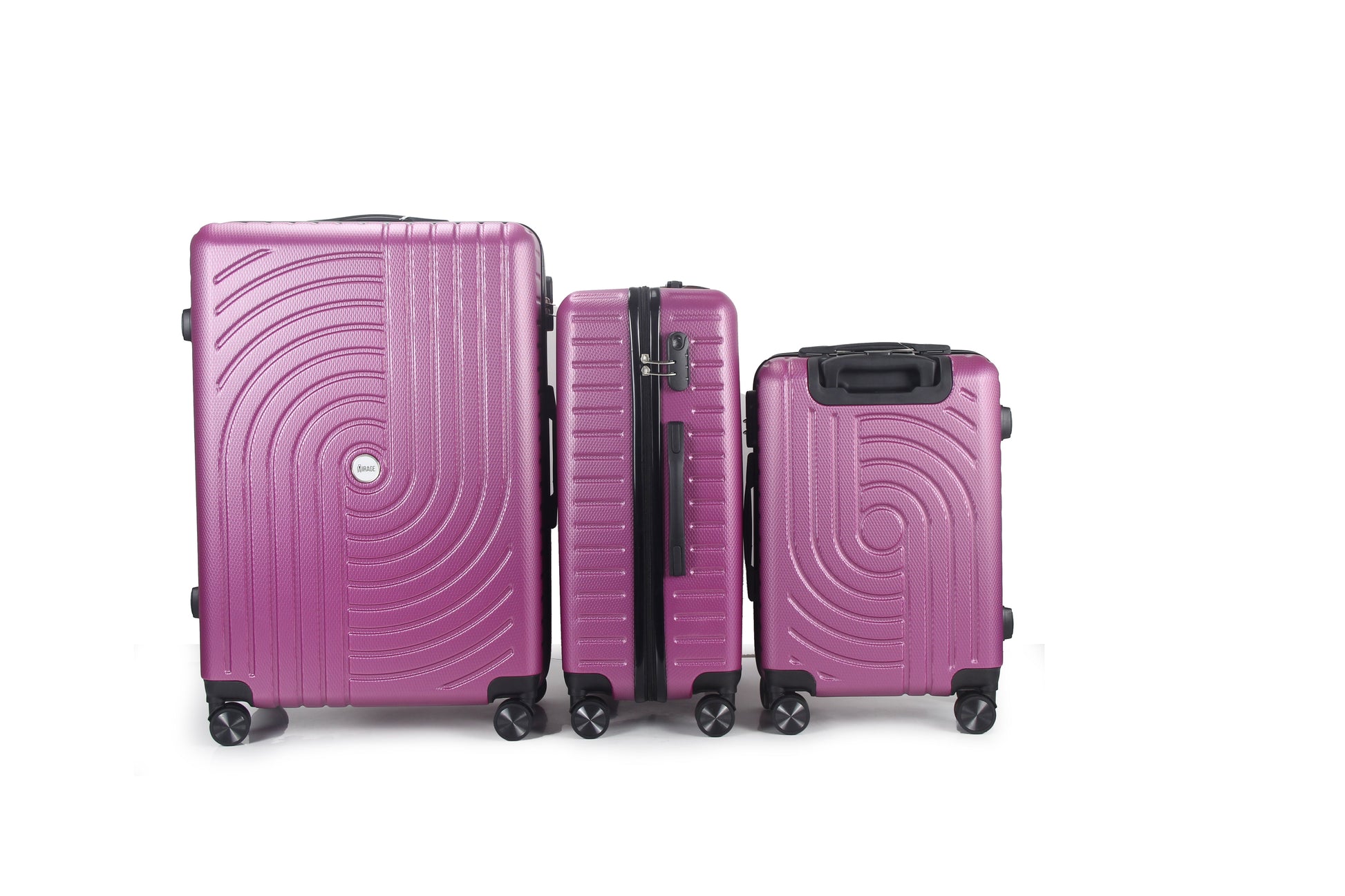 Mirage Sally Hard Shell Lightweight 3 Piece Luggage Set - Stiles Supply Co.