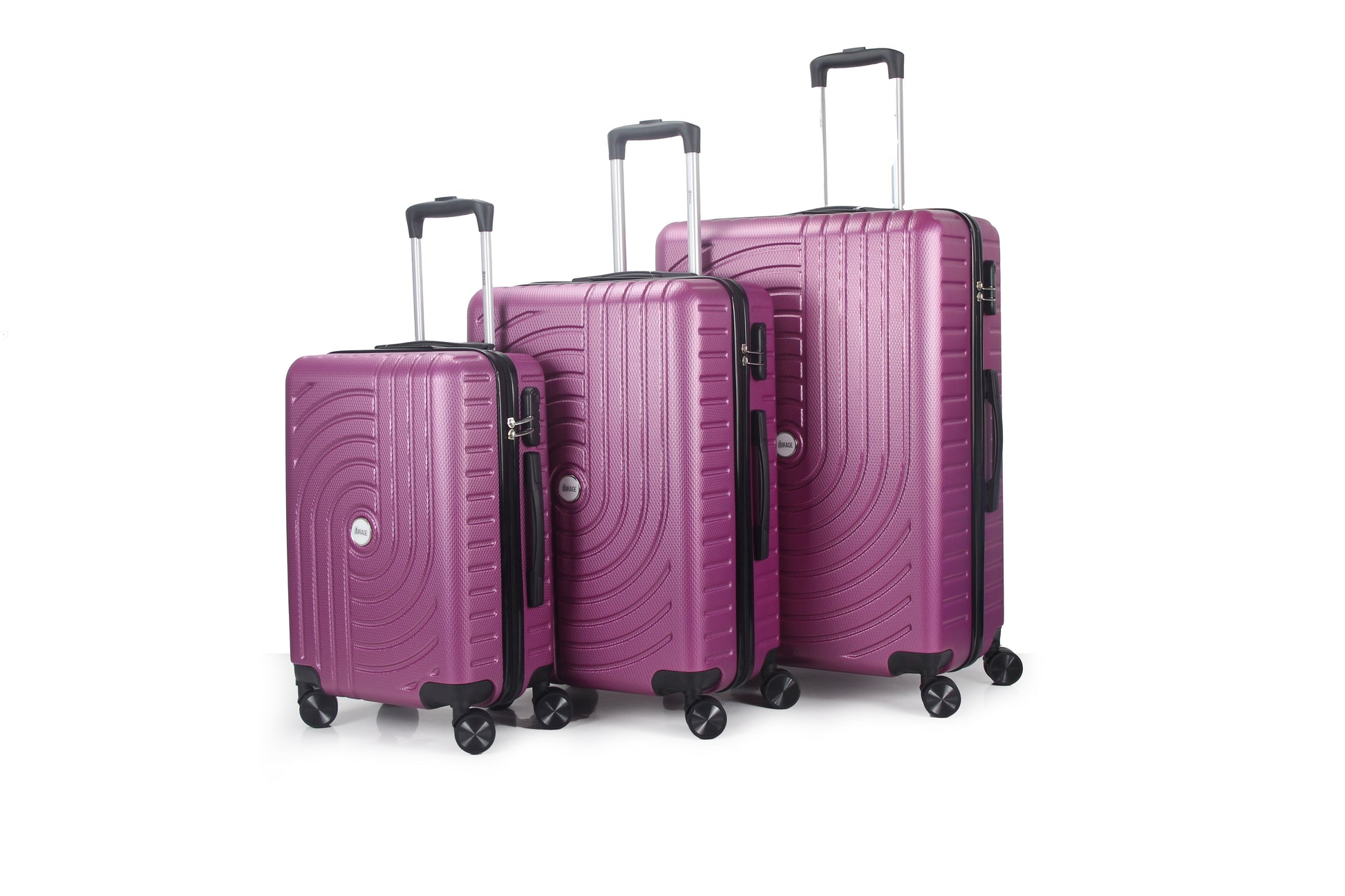 Mirage Sally Hard Shell Lightweight 3 Piece Luggage Set - Stiles Supply Co.
