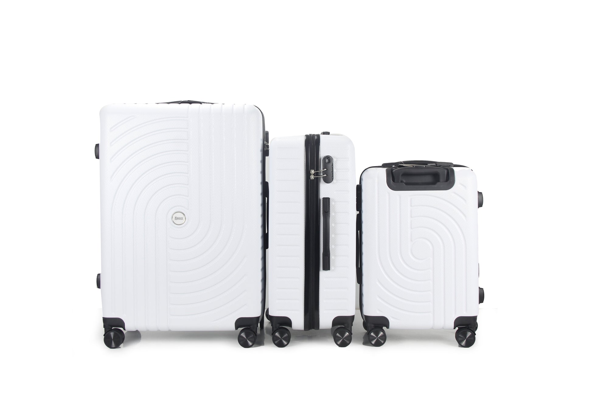 Mirage Sally Hard Shell Lightweight 3 Piece Luggage Set - Stiles Supply Co.