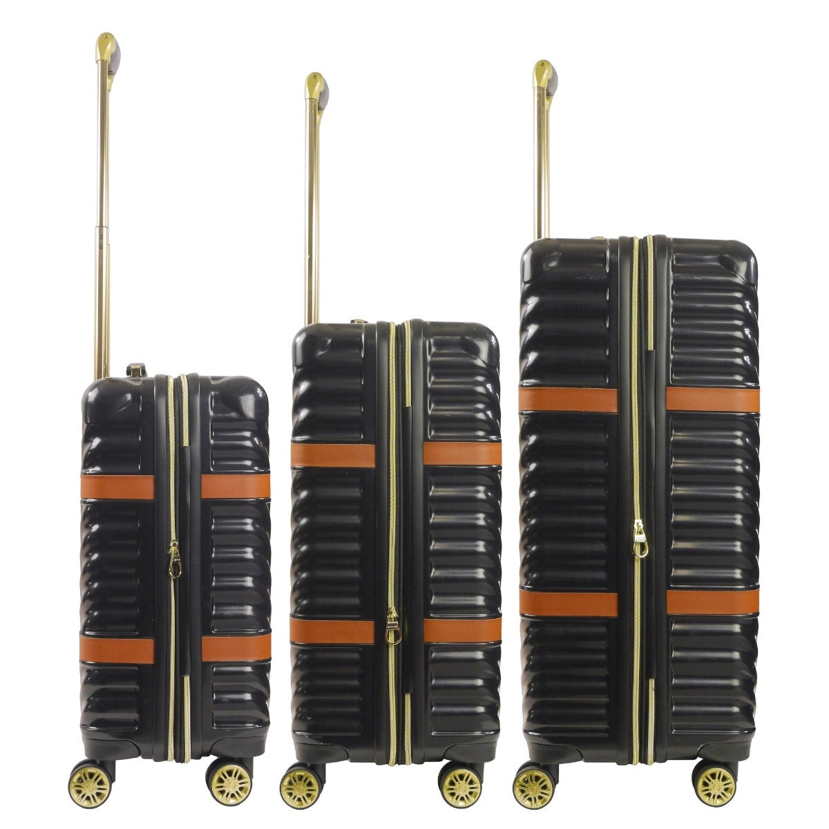 Stella Hardside Spinner 3-Piece Luggage Set, Black - Stiles Supply Co.