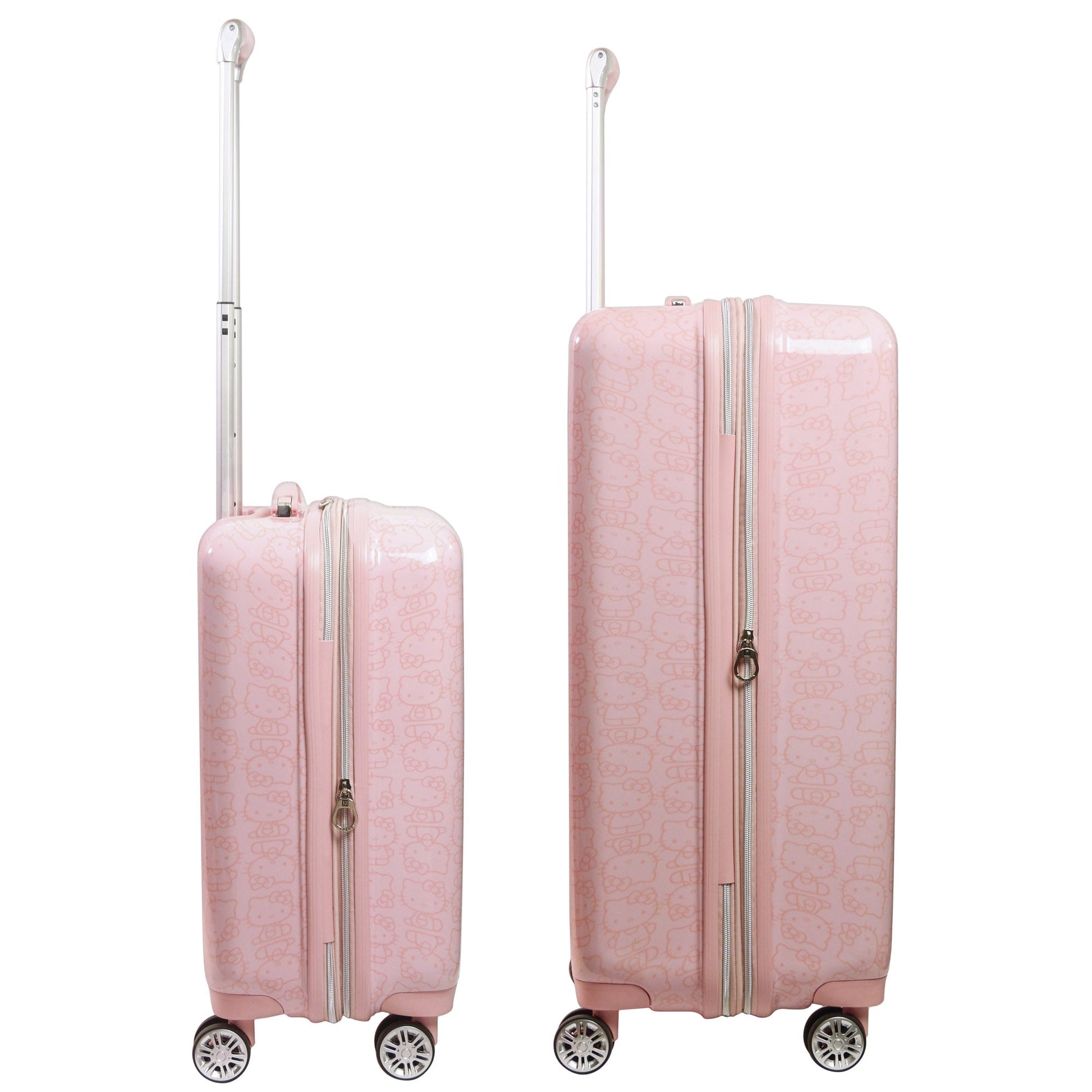 Hello Kitty All Over Print Hard-sided Pink Spinner Luggage 2 pc Set - Stiles Supply Co.