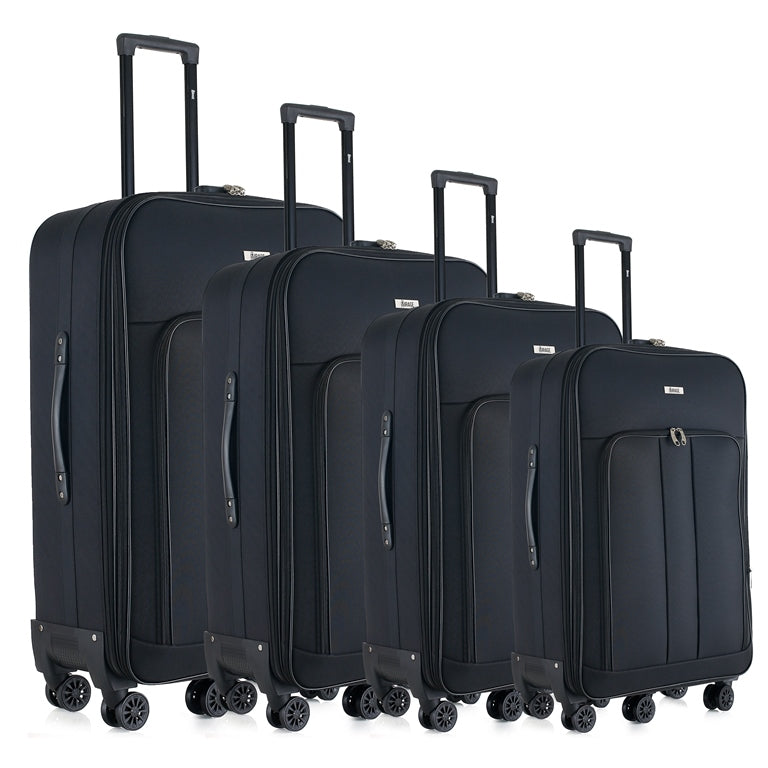 Mirage Sean Softside Lightweight 4-Piece Luggage Set - Stiles Supply Co.