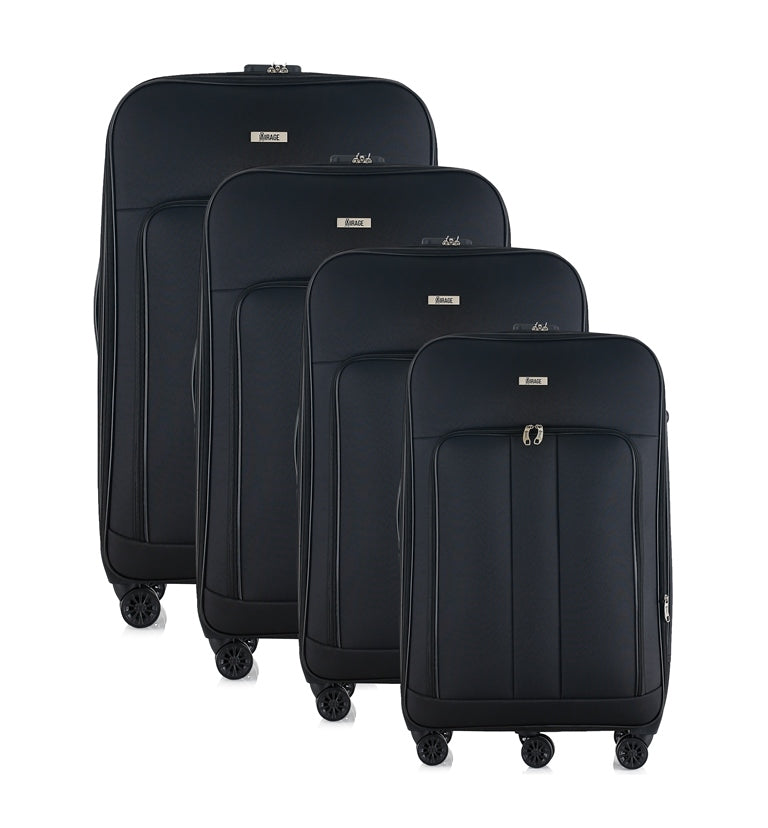 Mirage Sean Softside Lightweight 4-Piece Luggage Set - Stiles Supply Co.