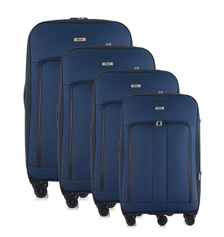 Mirage Sean Softside Lightweight 4-Piece Luggage Set - Stiles Supply Co.