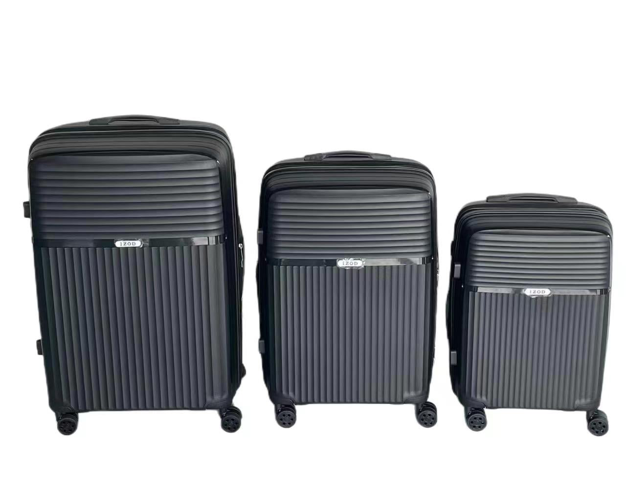IZOD Siri Hard shell Expandable Lightweight 3 Piece Luggage Set - Stiles Supply Co.