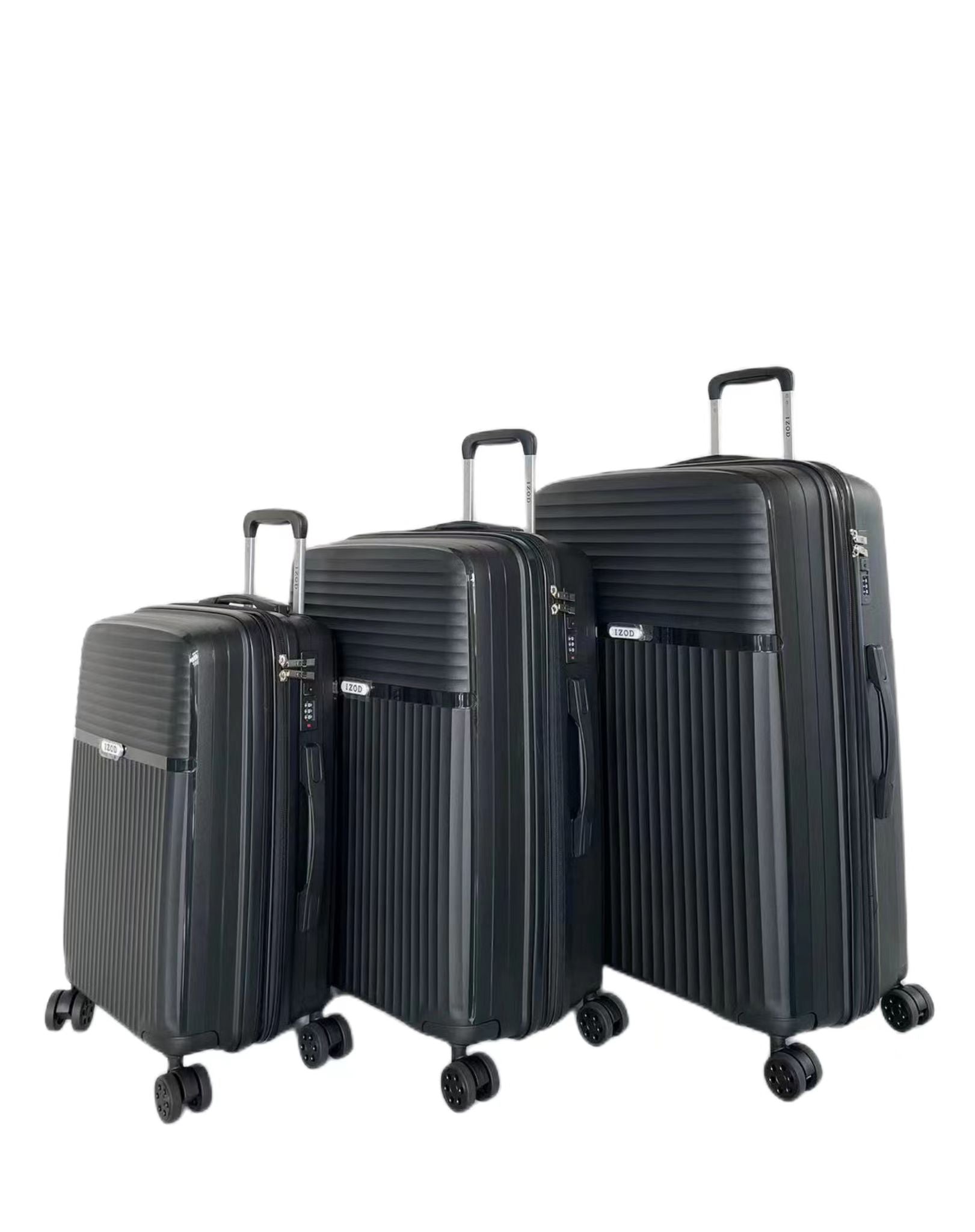 IZOD Siri Hard shell Expandable Lightweight 3 Piece Luggage Set - Stiles Supply Co.