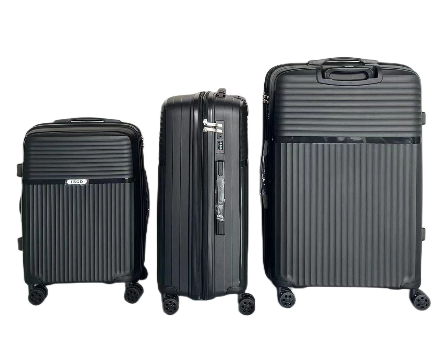 IZOD Siri Hard shell Expandable Lightweight 3 Piece Luggage Set - Stiles Supply Co.