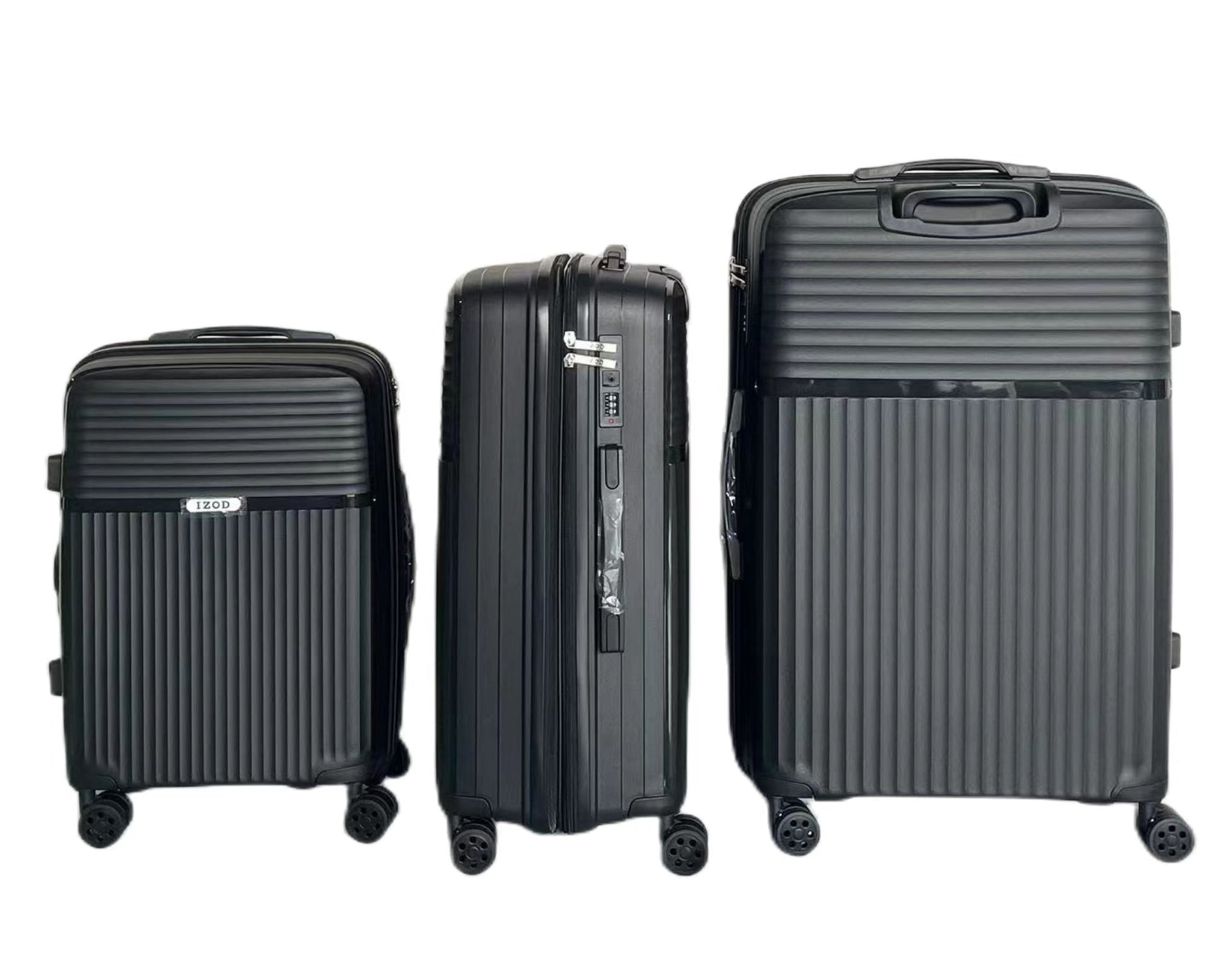 IZOD Siri Hard shell Expandable Lightweight 3 Piece Luggage Set - Stiles Supply Co.