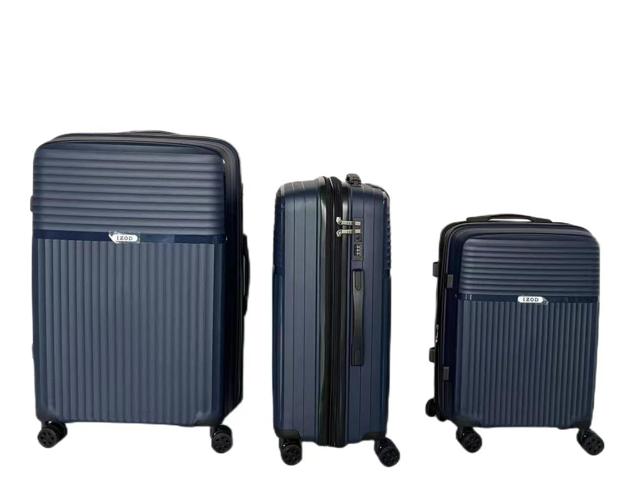IZOD Siri Hard shell Expandable Lightweight 3 Piece Luggage Set - Stiles Supply Co.