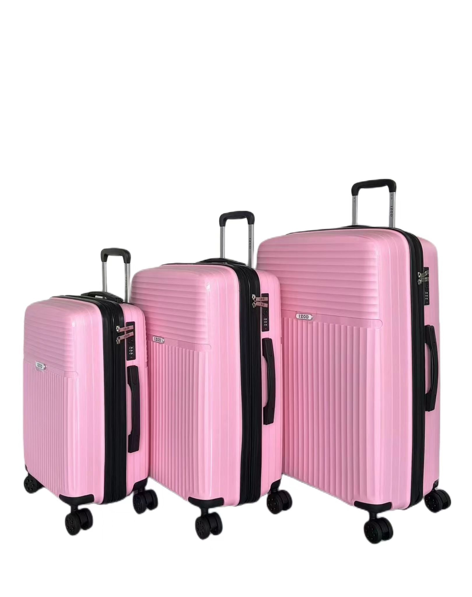IZOD Siri Hard shell Expandable Lightweight 3 Piece Luggage Set - Stiles Supply Co.