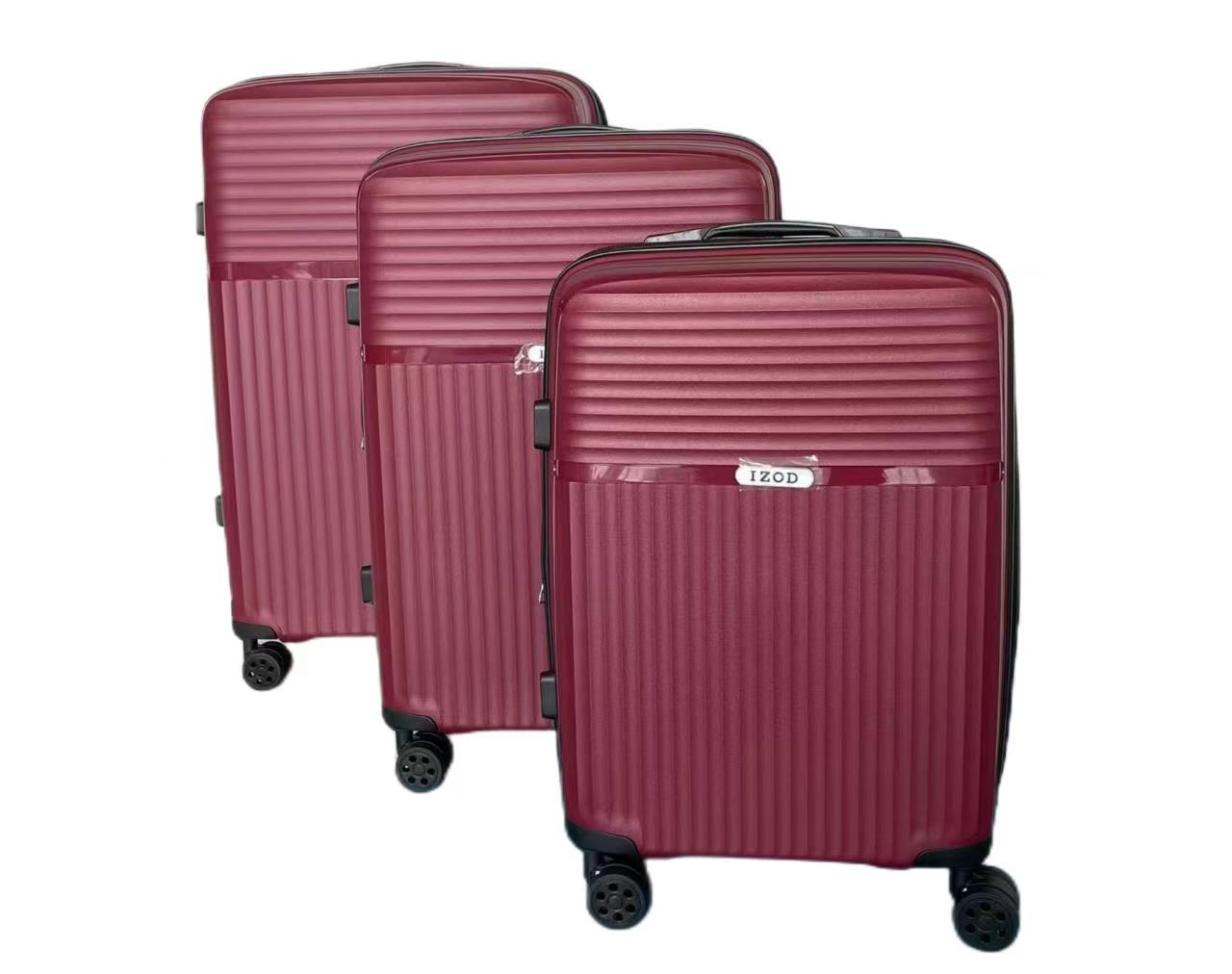 IZOD Siri Hard shell Expandable Lightweight 3 Piece Luggage Set - Stiles Supply Co.
