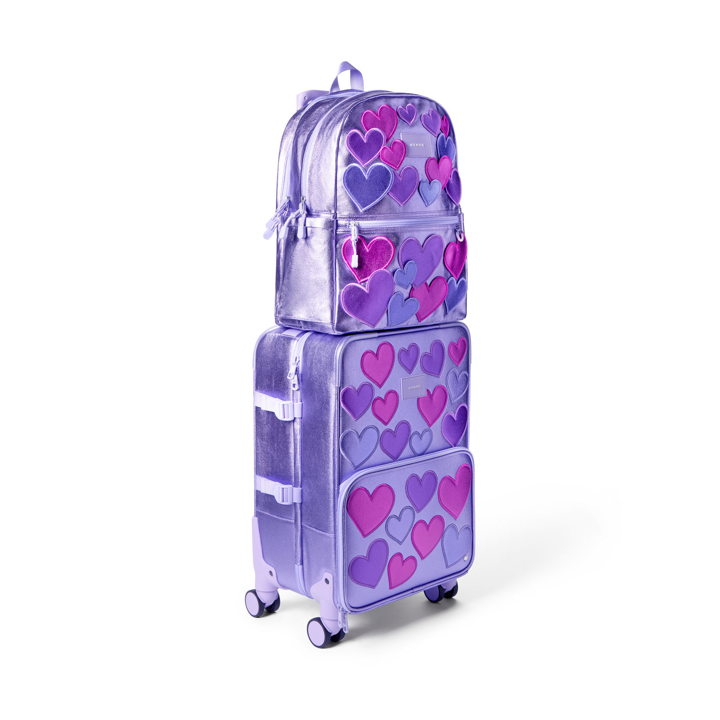 STATE Bags Purple Hearts Logan Carry-On Suitcase