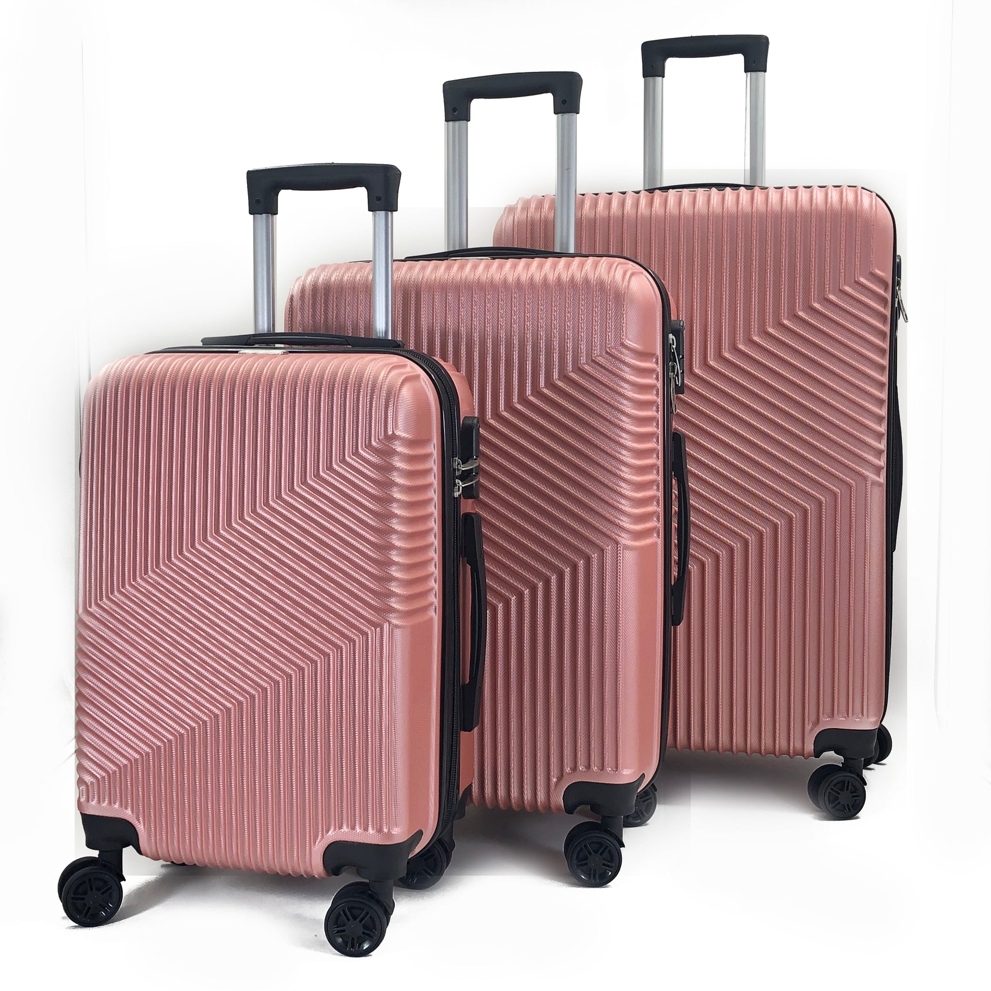 Mirage Aida Hard shell Lightweight 3 Piece Luggage Set - Stiles Supply Co.