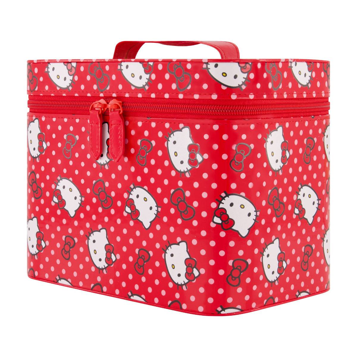 Sanrio Hello Kitty Red Polka Dot Cosmetic Case with Mirror - Stiles Supply Co.