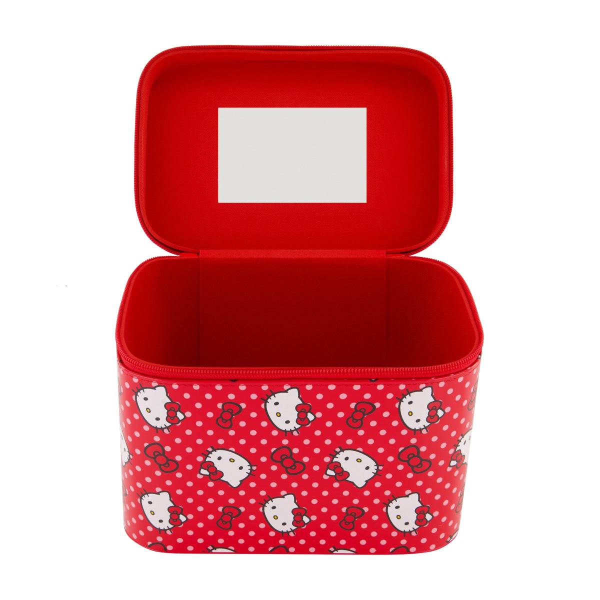 Sanrio Hello Kitty Red Polka Dot Cosmetic Case with Mirror - Stiles Supply Co.