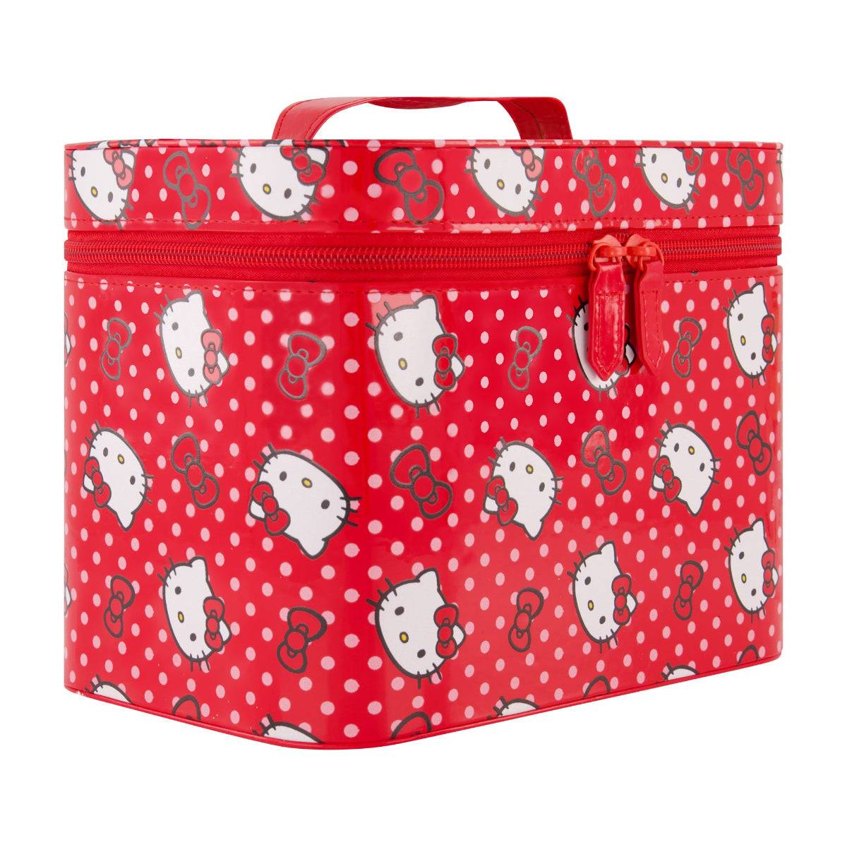 Sanrio Hello Kitty Red Polka Dot Cosmetic Case with Mirror - Stiles Supply Co.