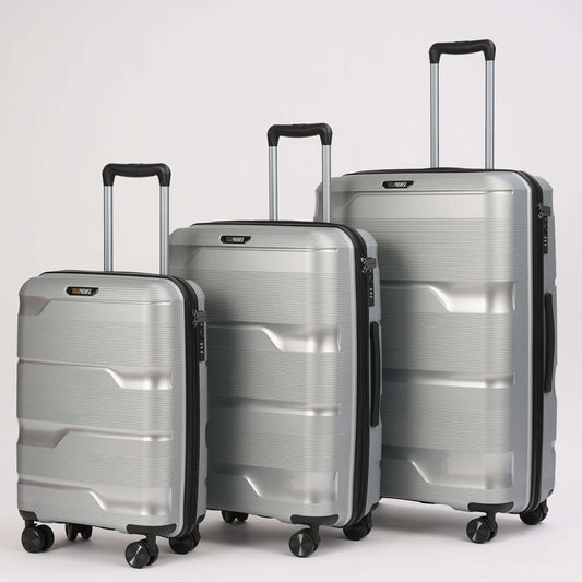 Sole Premise Silver Hardcase 3-piece Luggage Set