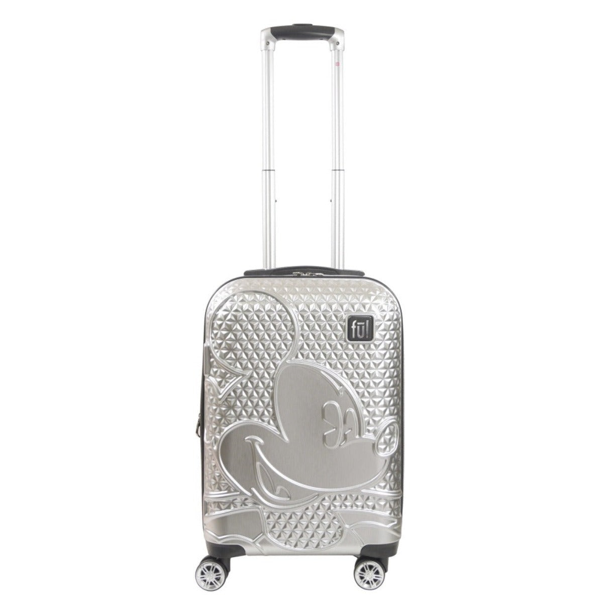 Mickey Mouse Rolling Luggage FŪL Disney Luggage 22.5" Silver - Stiles Supply Co.
