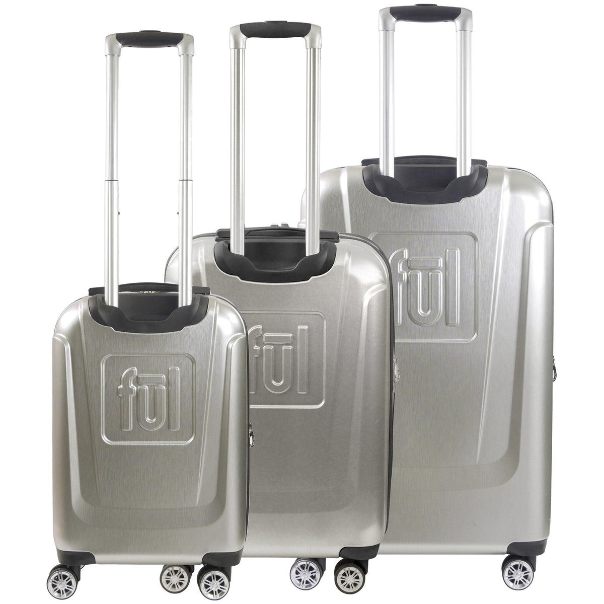 Disney Mickey Mouse Rolling Suitcases 3 Piece Set Silver